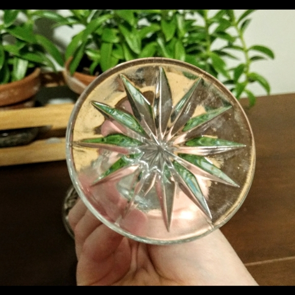 Vintage Crystal Flute Golden Crown - Picture 7 of 10